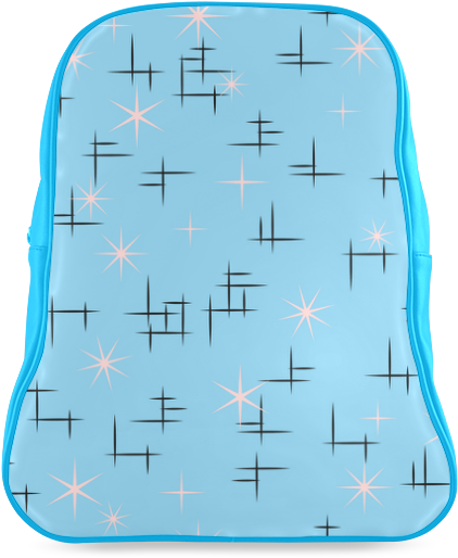 Abstract Lines And Pink Stars On Baby Blue Retro School - Illustration (800x800), Png Download