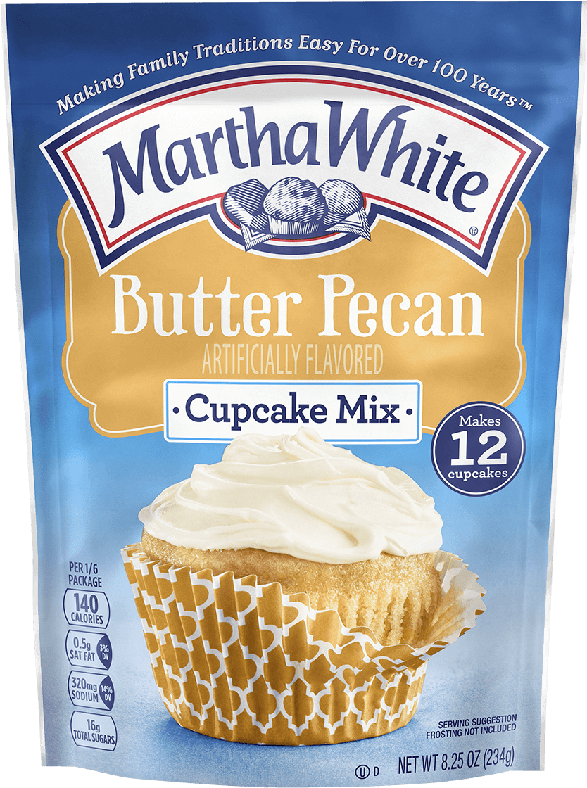 Butter Pecan Cupcake Mix - Martha White Cake Mix (833x1200), Png Download