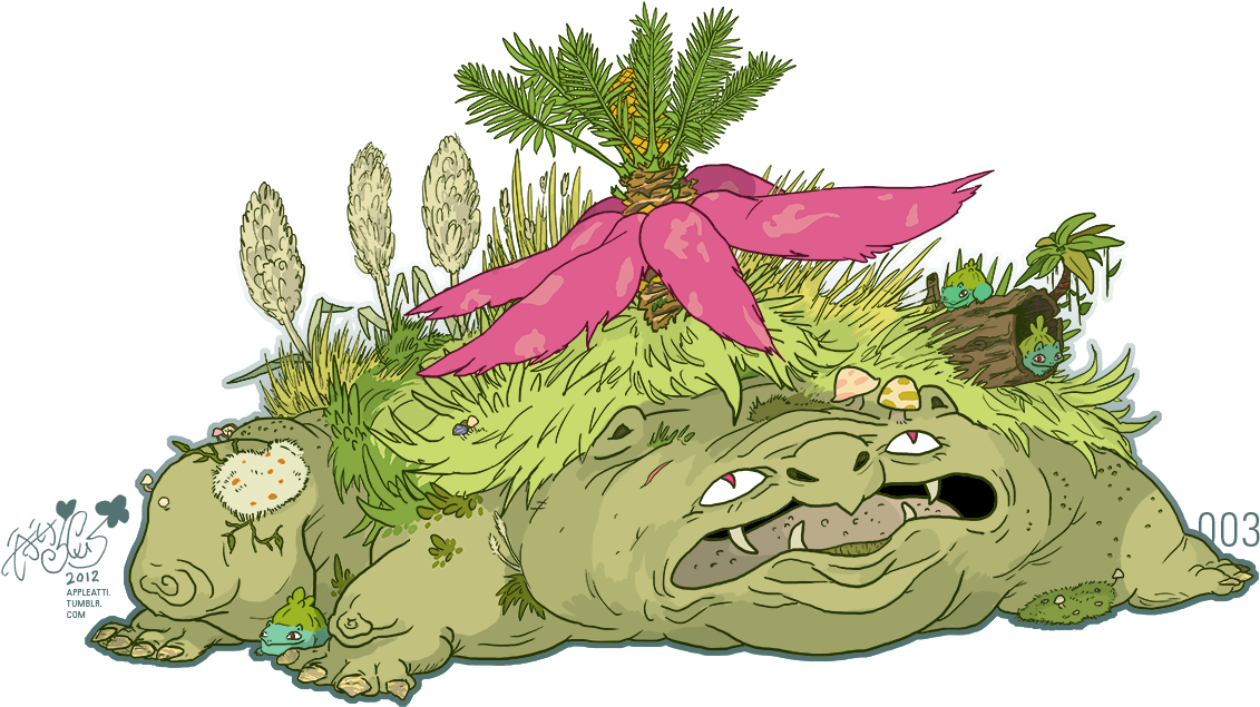 “ This Venusaur Is Too Heavy To Lift Itself, And Has - Mega Venusaur Fanart (1169x664), Png Download