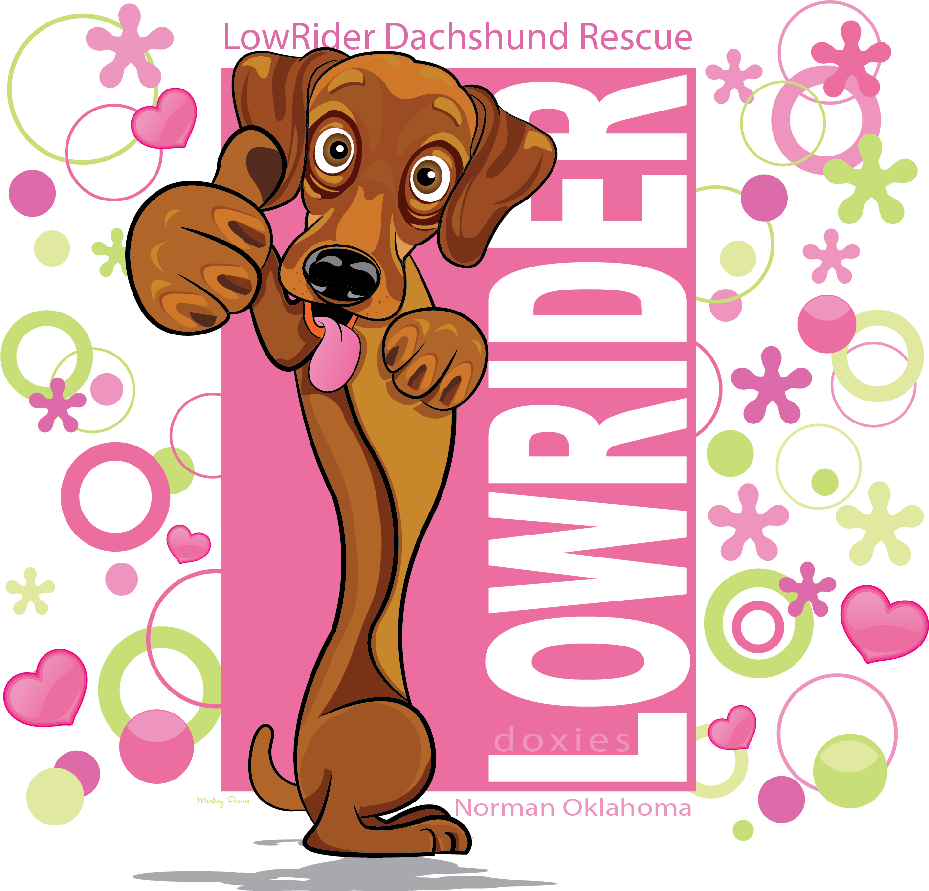 Dachshund Rescue Art Sample By Get'n Graphic Design - Dog Licks (1950x1950), Png Download