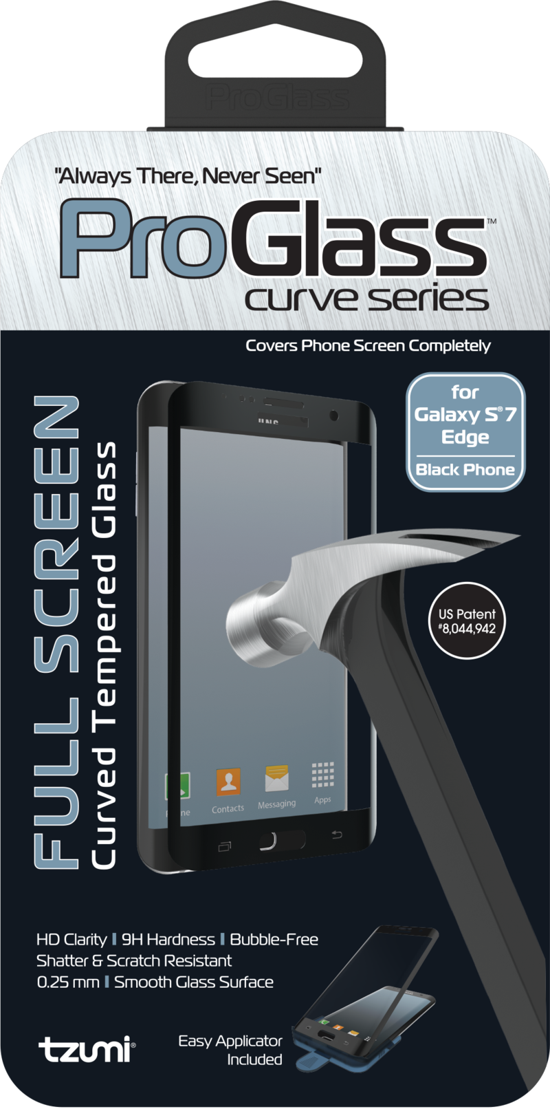 Proglass For Samsung Galaxy S7 Edge Premium Tempered - Smartphone (800x1612), Png Download