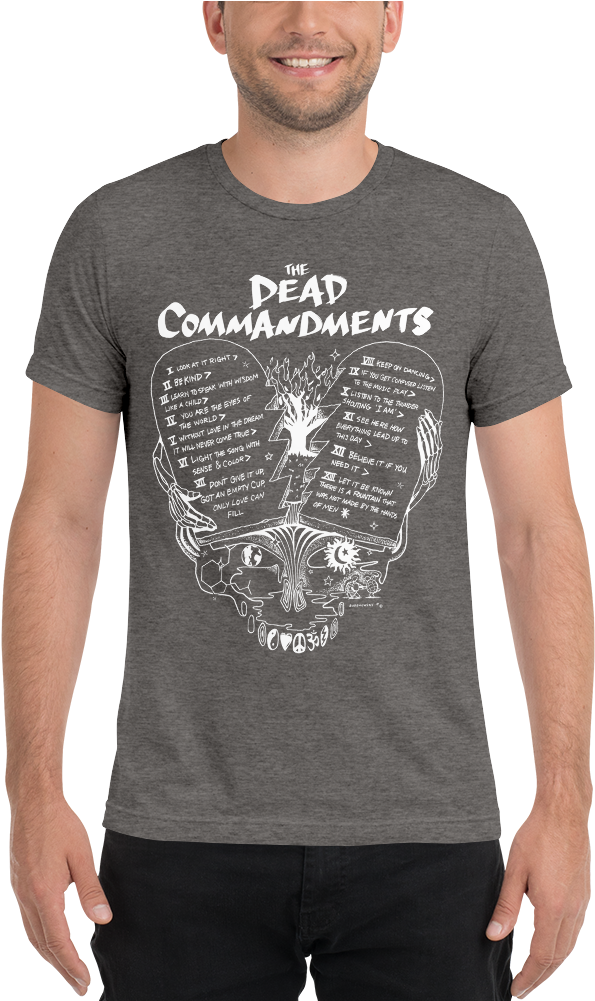 Dead Commandments Triblend Tee - T-shirt (1000x1000), Png Download