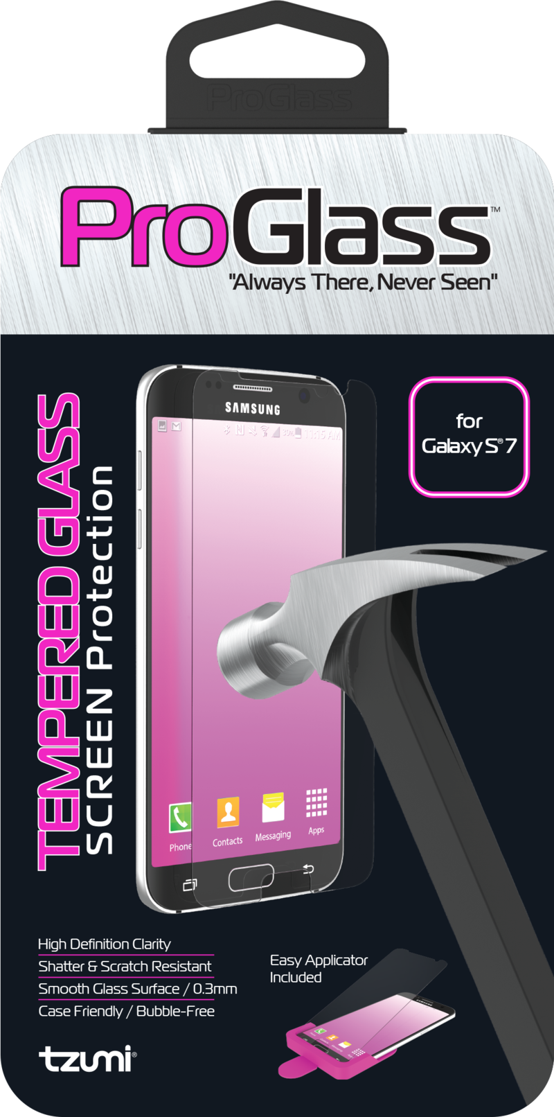 Proglass For Samsung Galaxy S7 Premium Tempered Glass - Iphone (800x1612), Png Download