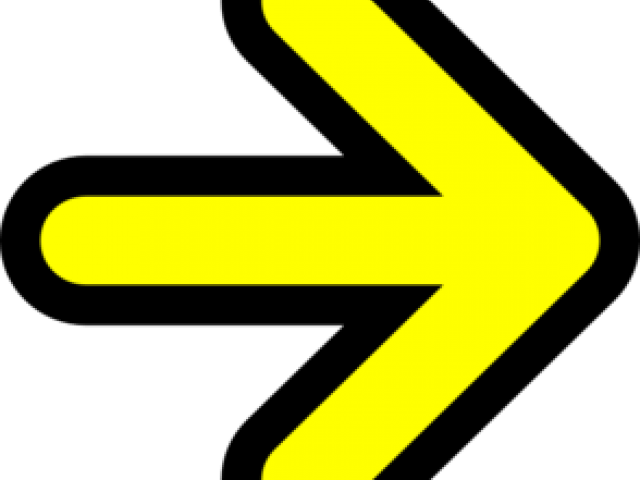 Arrow Clipart Yellow - Sign (640x480), Png Download