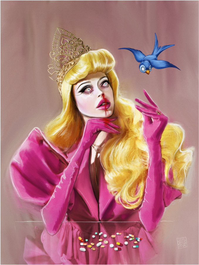 Sleeping Beauty Print - Lindsay Lohan Disney Princess (768x1024), Png Download