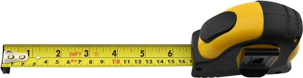 26 Foot Measuring Tape With Auto Lock - Tape Measure (1000x1000), Png Download