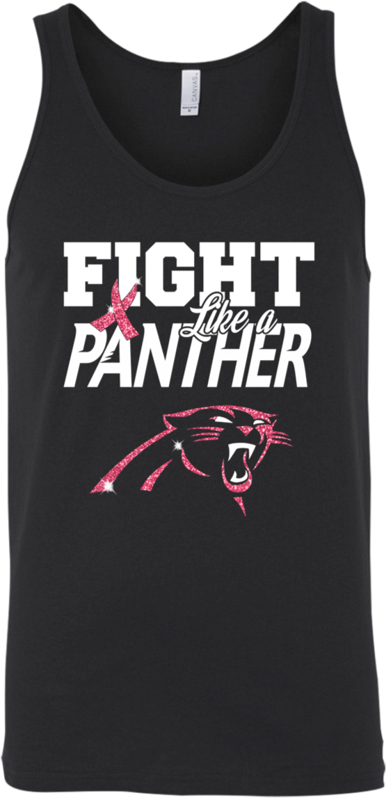 Carolina Panthers Fight Like A Panther Cancer Shirt (1155x1155), Png Download