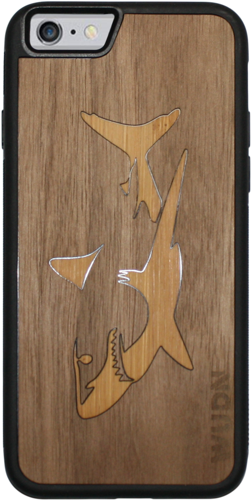 Wood Phone Case Shark (750x1024), Png Download