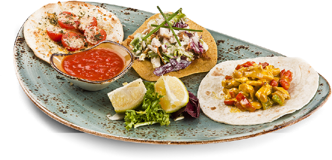Tacos At El Delirio Restaurant - Cicchetti (747x498), Png Download