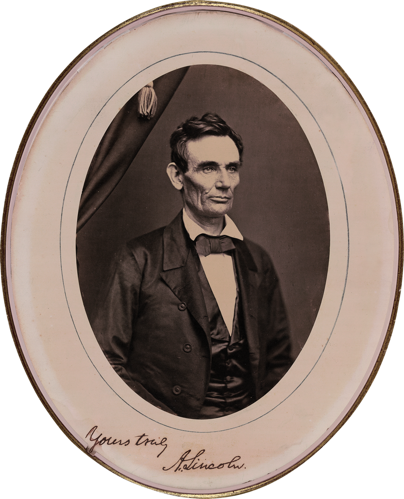 1858 Beardless Signed Photo Of Abraham Lincoln - Abraham Lincoln (810x1000), Png Download