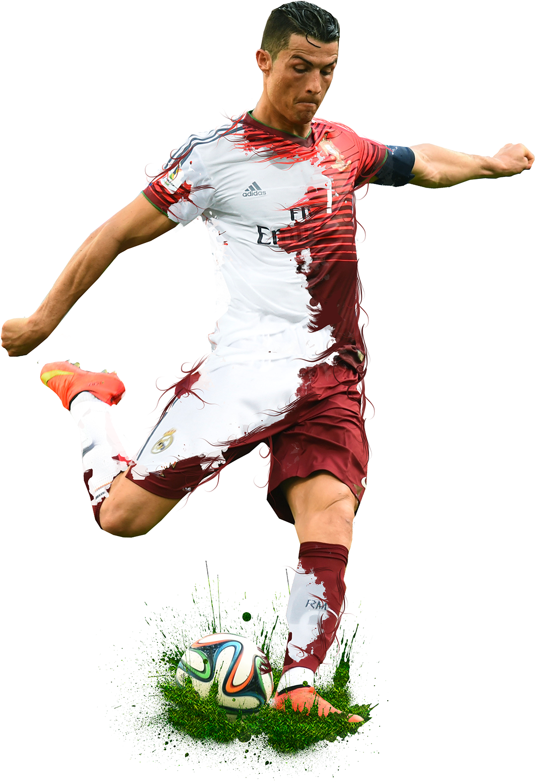 Clip Art Free Library Cr7 Drawing Rooney - World Cup Player Png (1200x1719), Png Download