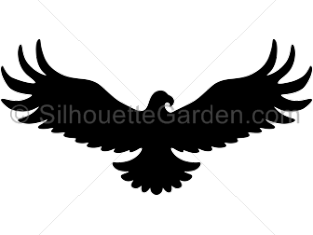 Silhouette Of A Eagle (640x480), Png Download