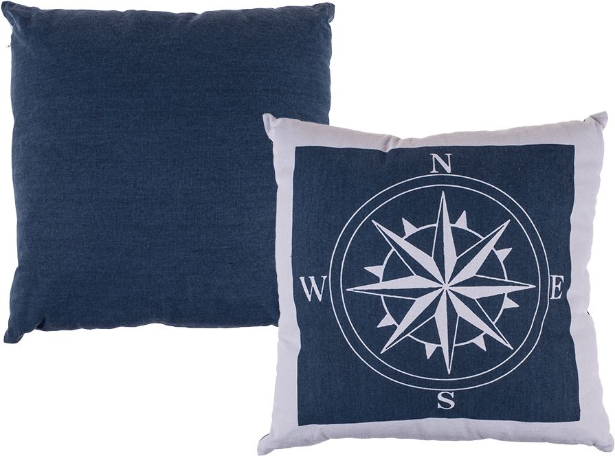 Blue/white Cushion - Throw Pillow (945x709), Png Download