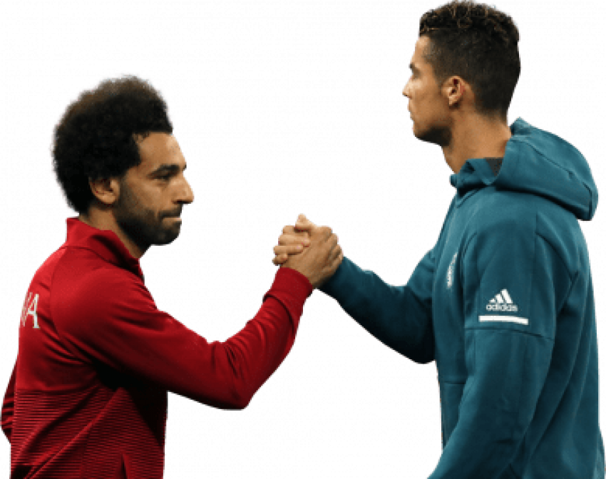 Free Png Download Mohamed Salah & Cristiano Ronaldo - Man (850x672), Png Download