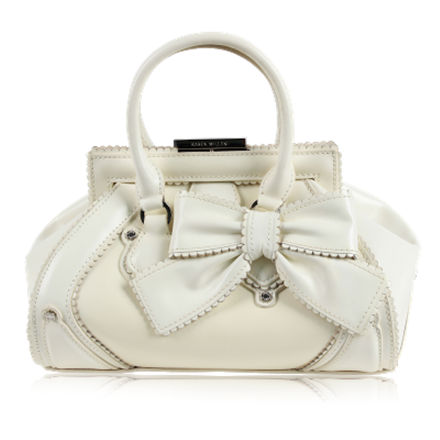 Karen Millen White Bag With Bow 0 Thumbnail - Handbag (620x620), Png Download
