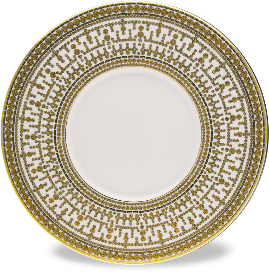 Large Dinner Plate Tiara Blanc Or - Op Art (1181x1181), Png Download