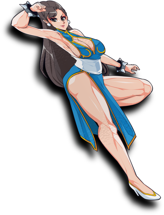 Chun-li Waifu Sticker - Illustration (1280x1280), Png Download
