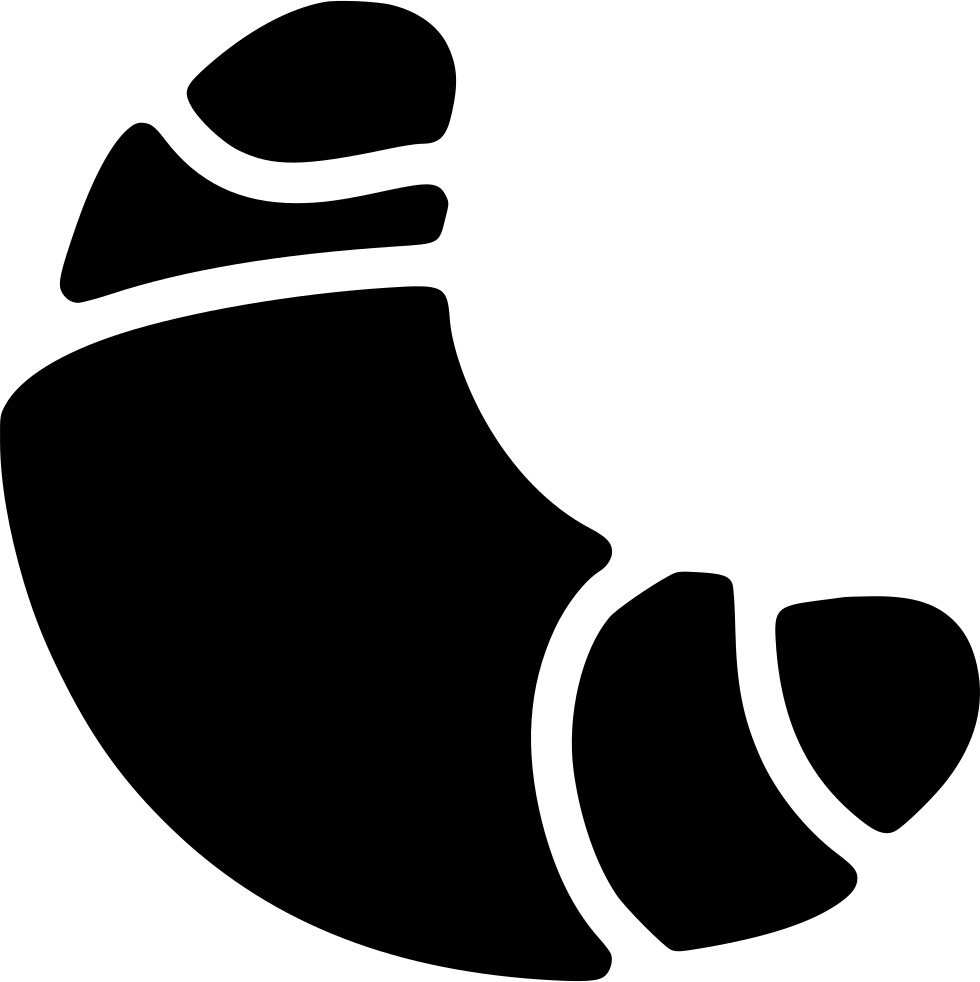 Png File Svg - Croissant Silhouette Png (980x982), Png Download