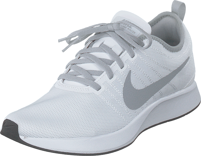 Dualtone Racer White/black/wolf Grey - Basketball Shoe (705x548), Png Download