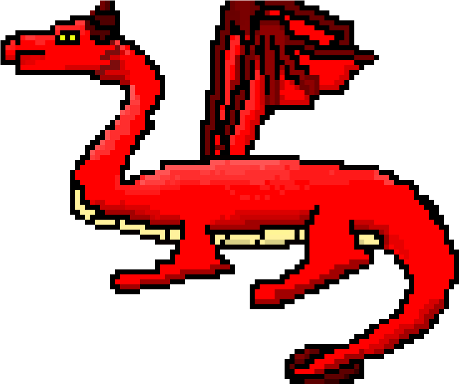 Red Dragon Pixel Art - Crab (1060x770), Png Download