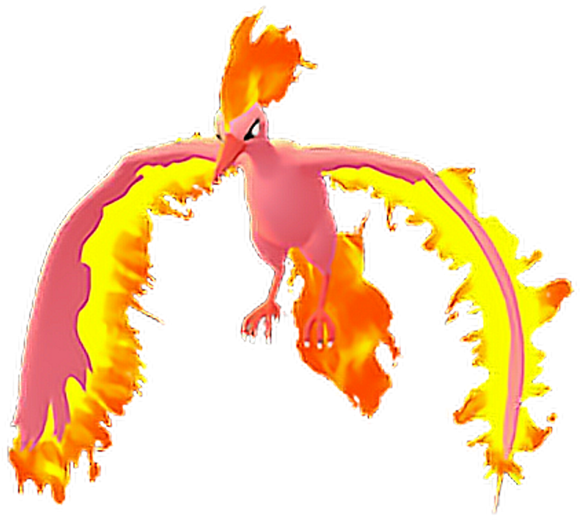 Pokemon Sticker - Shiny Moltres Pokemon Go (1024x1024), Png Download
