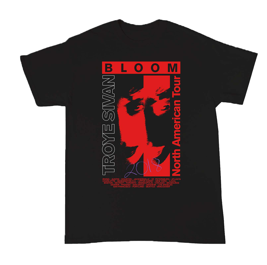 Download Tour Tee Blacktroye Sivan Troye Sivan Merch Bloom Tour Full Size PNG Image PNGkit