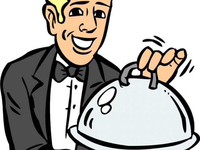 Dying Clipart Waiter - Clip Art Waiter Transparent (640x480), Png Download