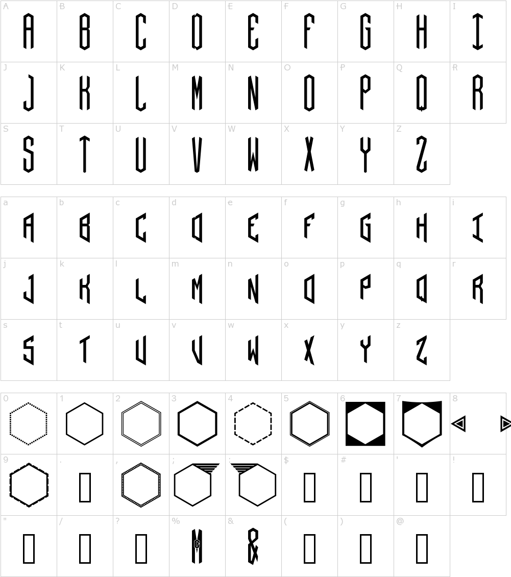 Font Characters - Hexfont (1000x1150), Png Download