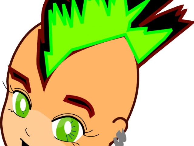 Mohawk Png - Cartoon (640x480), Png Download