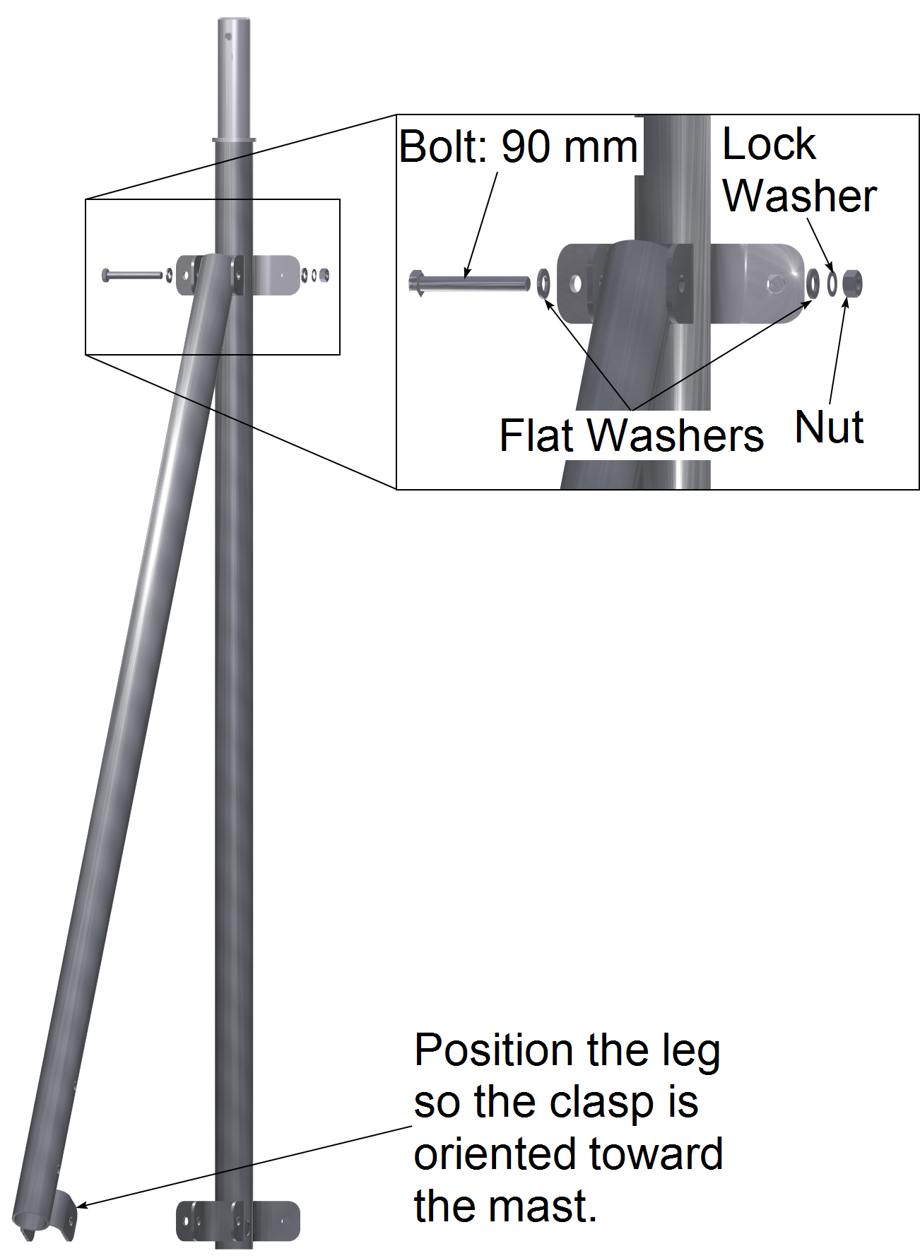 When The Tripod Mast And Legs Are Completely Assembled, - Poster (1310x1776), Png Download