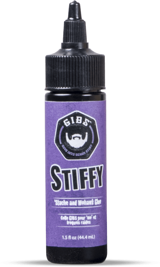 Gibs Stiffy Stache & Mohawk Glue - Grape (1021x1500), Png Download