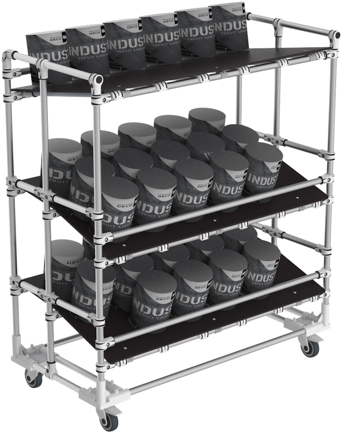 Ergonomic Lean Manufacturing Cart - Shelf (1822x1024), Png Download