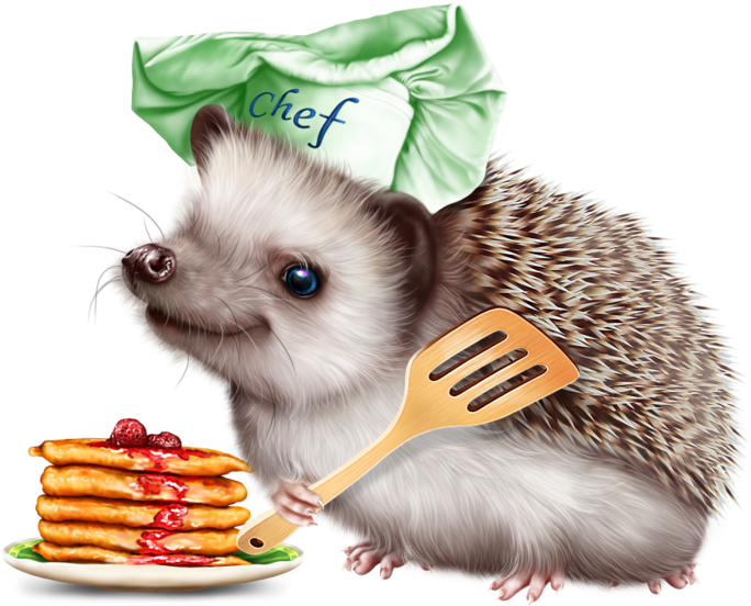 6314590 Hedgehog And Pancakes12 Hedgehog, Tube, Clip - Hedgehog (700x700), Png Download