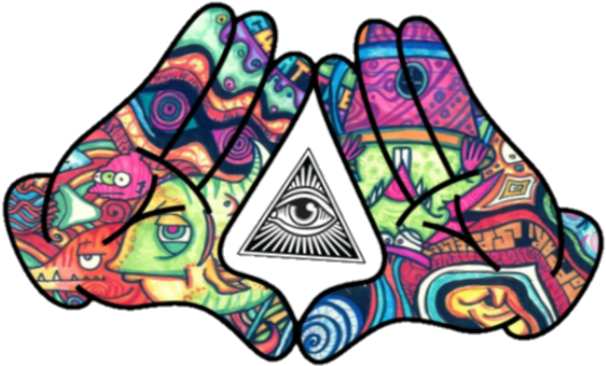 Stickers Sticker - Trippy Illuminati (1024x1024), Png Download