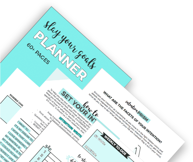 Slay Your Goals Planner Itsallyouboo - Goal (768x712), Png Download