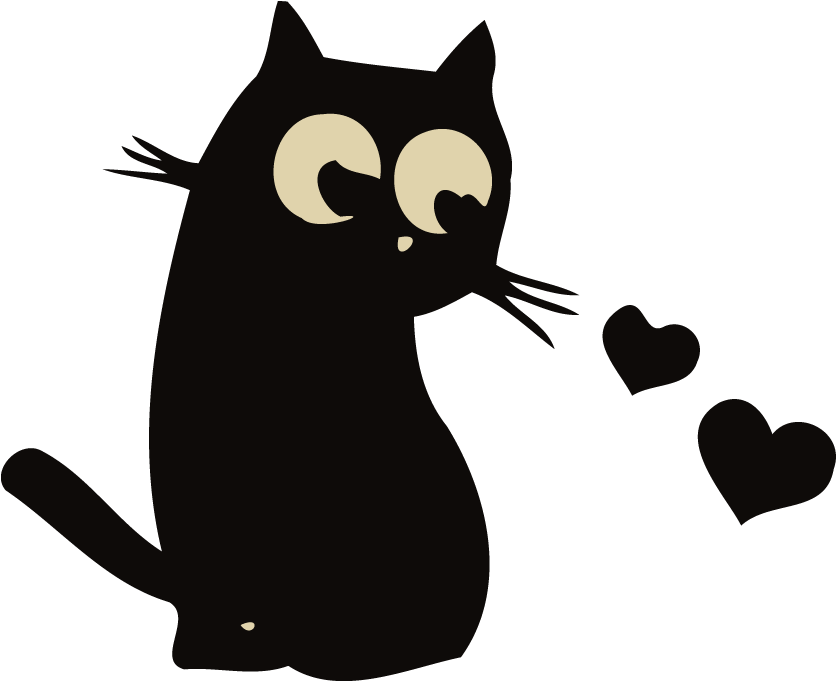 Cat With Heart Eyes Vector Image - Illustration (1020x680), Png Download