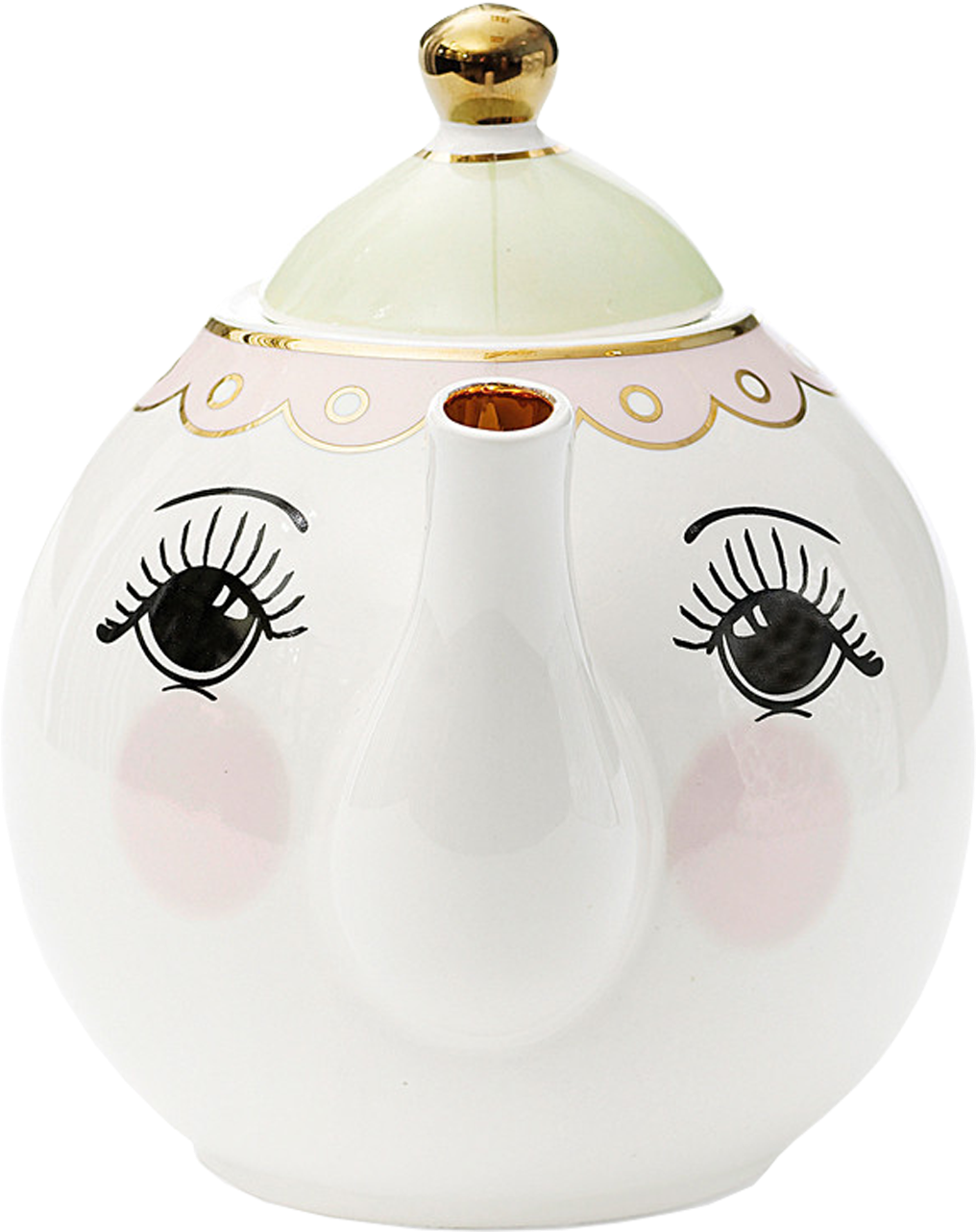 Miss Etoile Open Eyes Teapot - Ceramic (1960x1494), Png Download