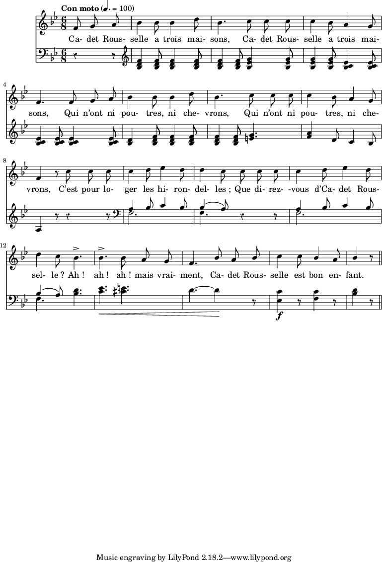 Cadet Rousselle/partition - Wikisource - Sheet Music (769x1131), Png Download