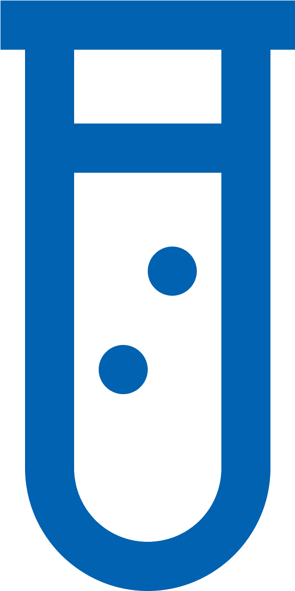 Thin Test Tube Icon Clipart , Png Download - Cobalt Blue (601x1201), Png Download