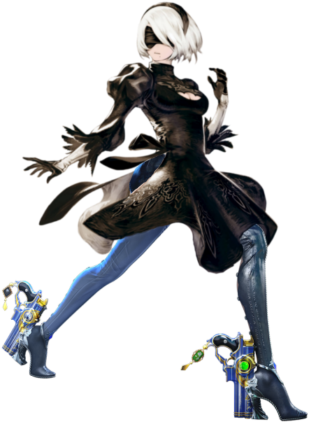 Image - 2b Nier Automata (500x619), Png Download