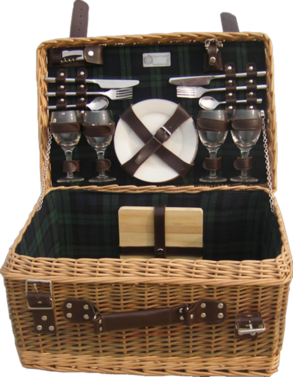Full Buff And Rustic Willow With Two Leatherette Straps - Picnic Basket (996x1280), Png Download