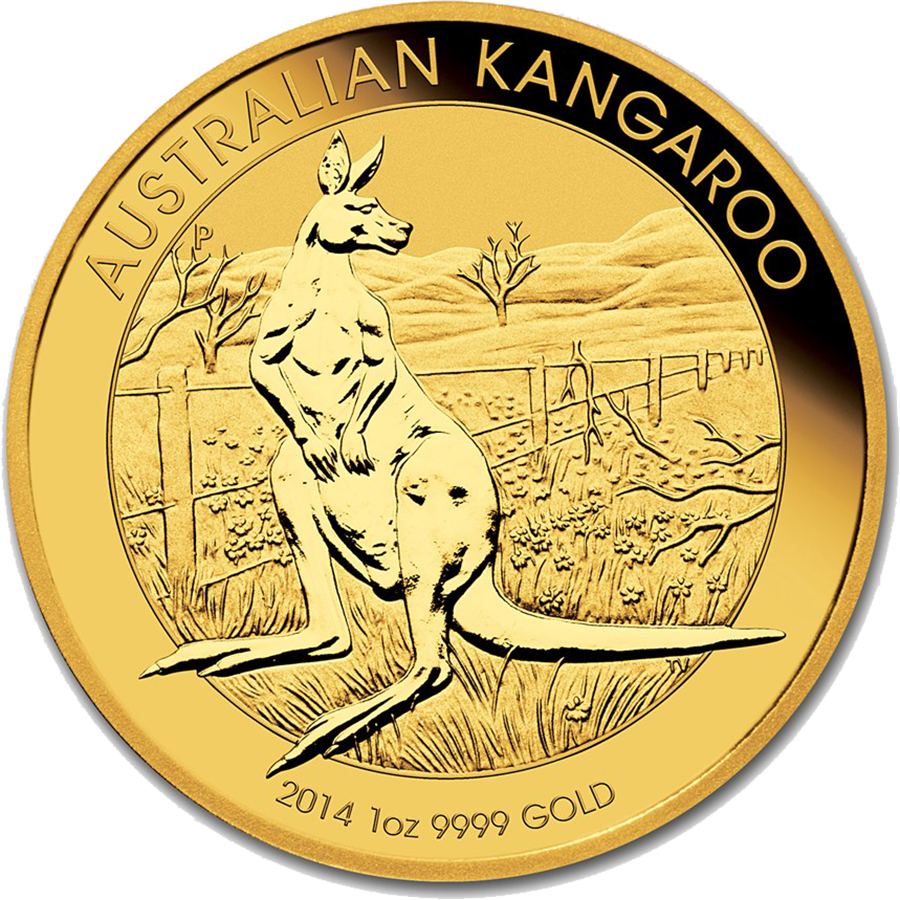 Pre-owned 2014 Australian Kangaroo 1oz Gold Coin - Australian Kangaroo Gold Coin 2015 (900x900), Png Download