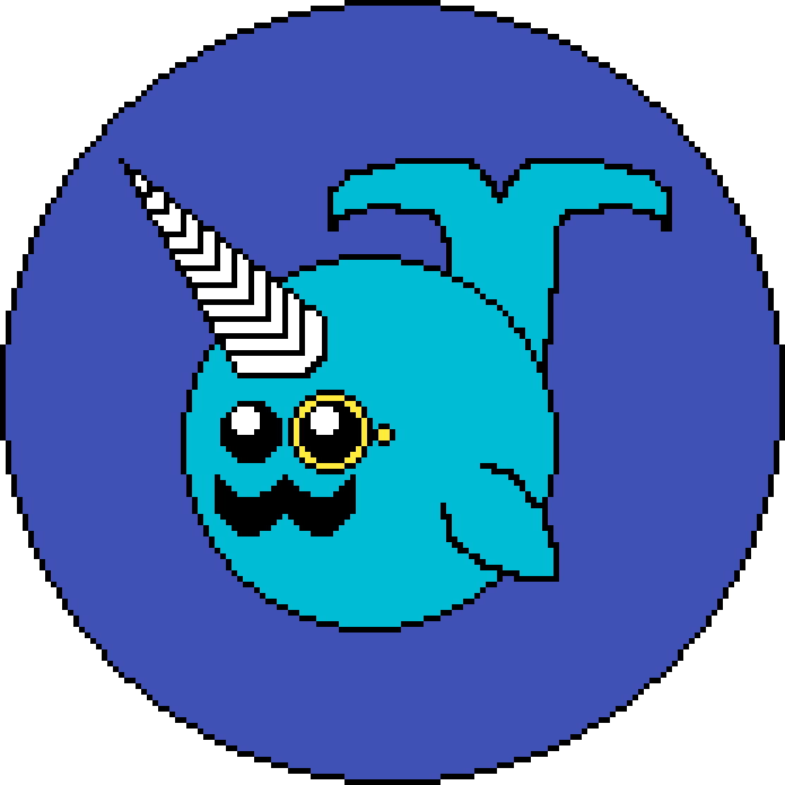 Fancy Narwhal (1112x1112), Png Download