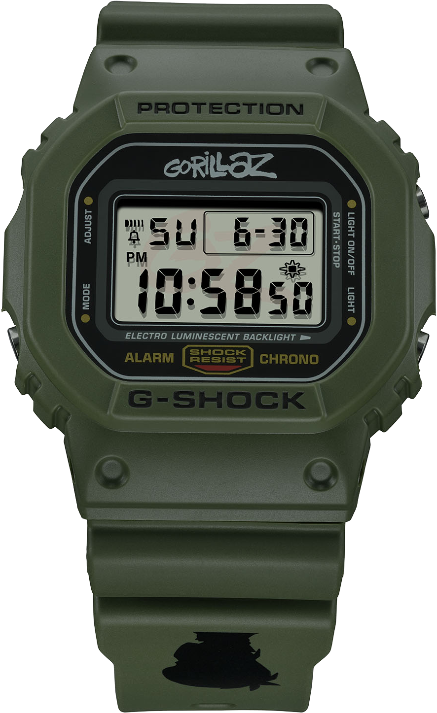 G Shock Dw5600grlzm 3er - G Shock X Gorillaz (1125x1500), Png Download