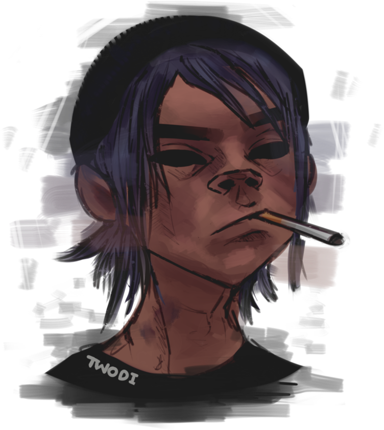 Vector Free Stock Gorillaz Phase Stu Pot D By Lullalay (833x958), Png Download