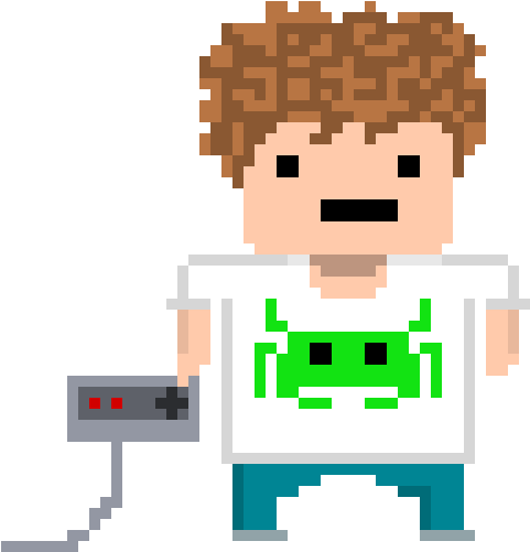 Gamer Guy Nes Controller - Gamer Guy Pixel Art (570x630), Png Download