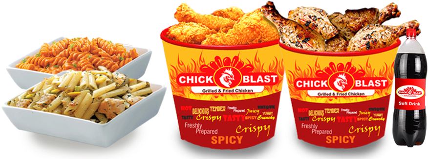 Fried-chicken - Chick Blast Grilled & Fried Chicken (960x333), Png Download