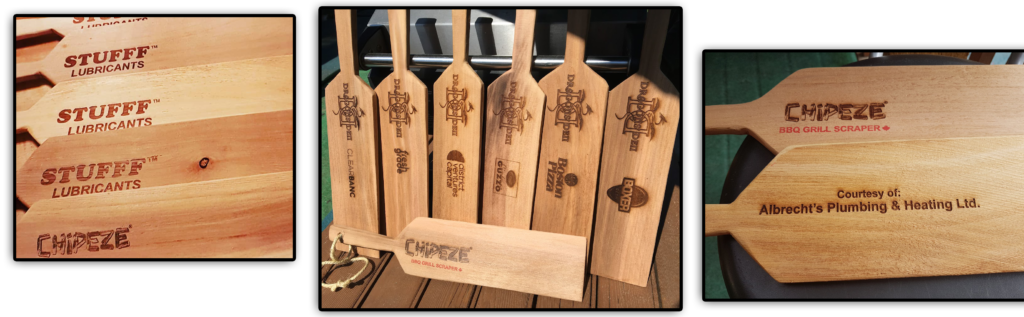 Get Chipeze® Barbecue Scrapers Laser Etched With Your - Plywood (1024x317), Png Download