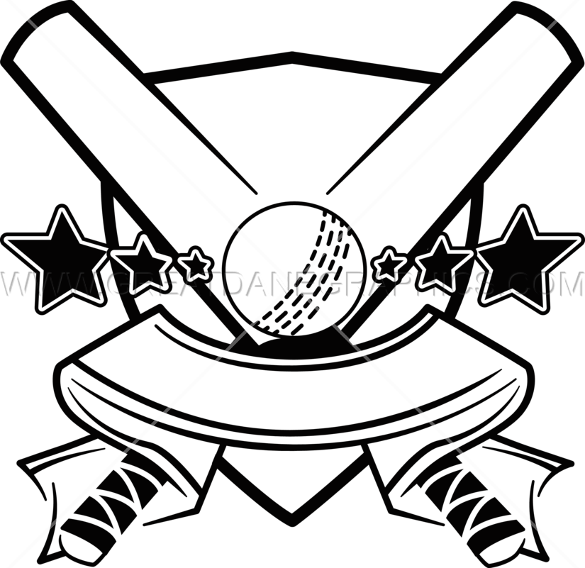 Crest Production Ready Artwork For T Shirt - Cartoon Cricket Black & White (825x801), Png Download