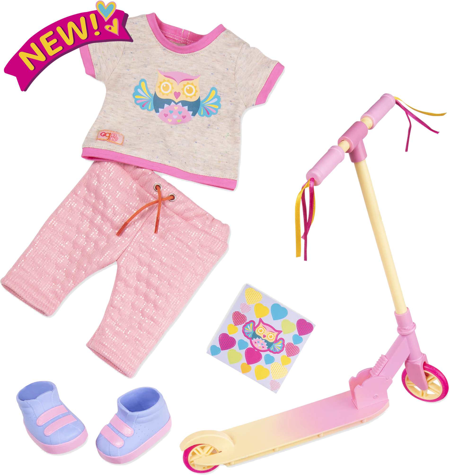 Owl Be Cruisin Deluxe Scooter Outfit For 18-inch Dolls - Toy Instrument (2100x2100), Png Download